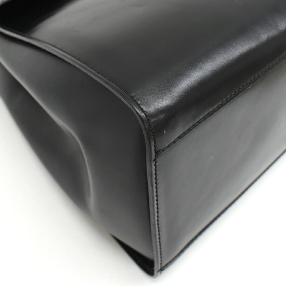 Celine Leather Top Handle Handbag Black - Picture 5 of 9